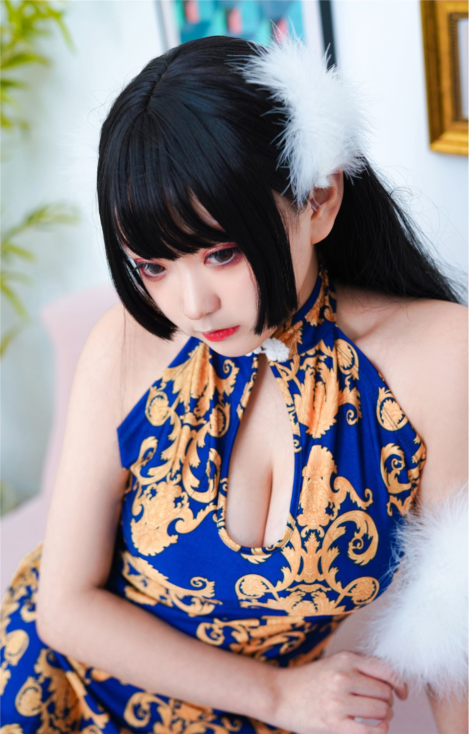 Naoyuki Enda NO.020 blue cheongsam(29)